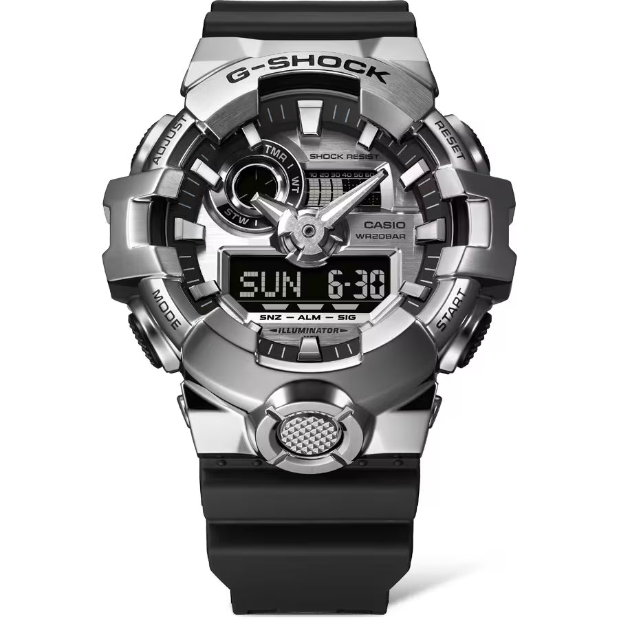 Orologio Uomo Casio G-SHOCK Acciaio Lucido Nero GM-700-1AER